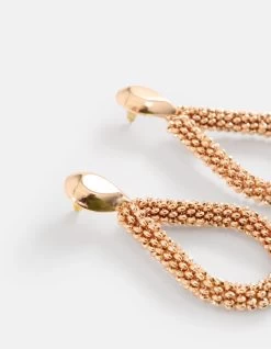 Beaded Druppel Oorbellen Goud -Kleding Verkoop 08 1102324 47