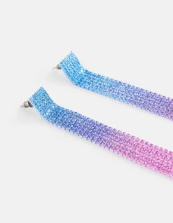 Ombre Strass Oorbellen Blauw -Kleding Verkoop 08 1102848 71