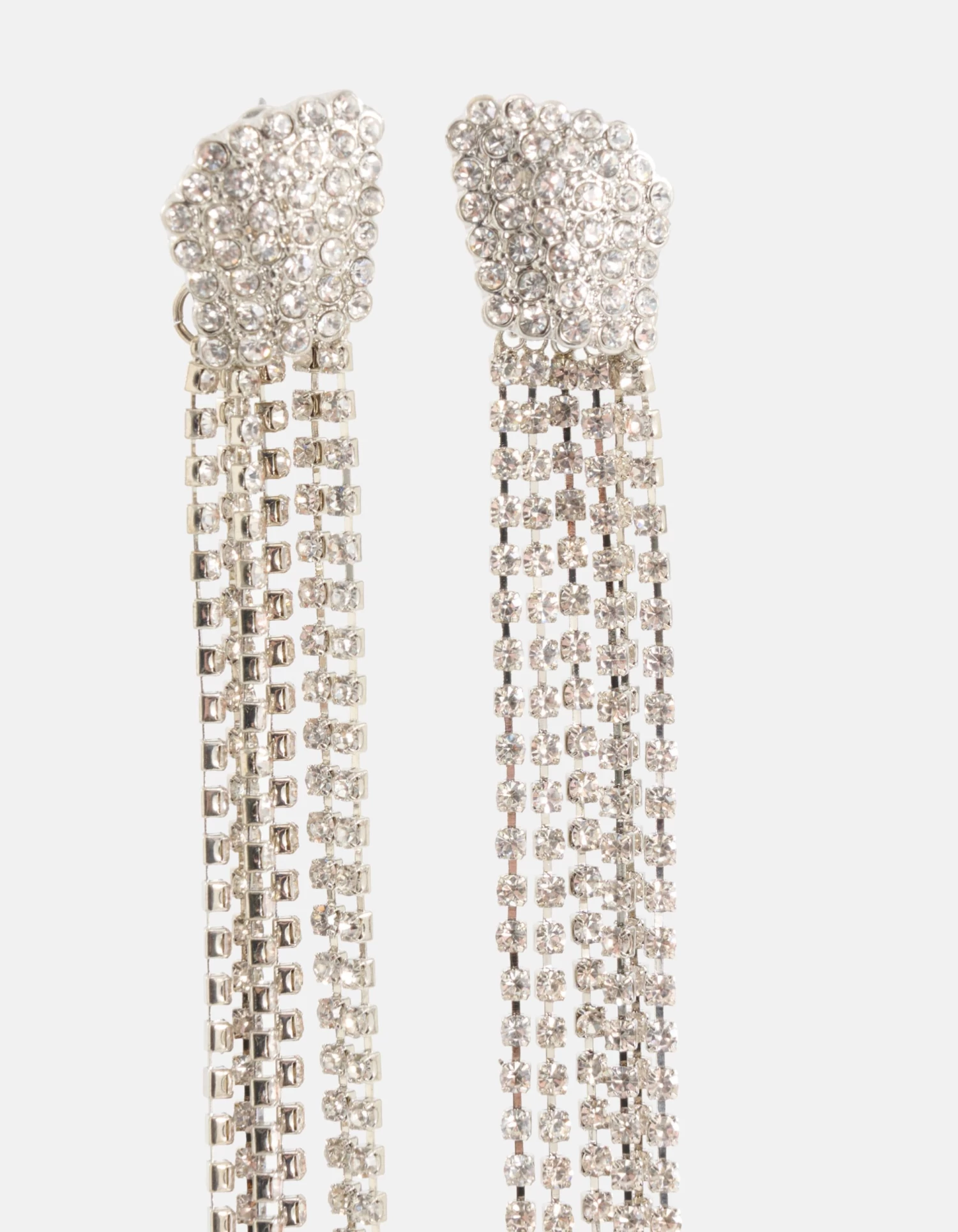 Strass Oorbellen Zilver 4 Strass Oorbellen Zilver - Afbeelding 4