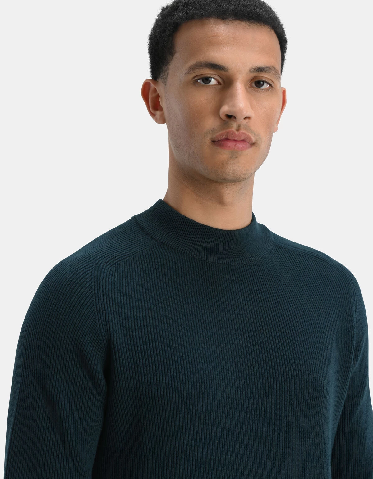 Rib Trui Donkergroen 4 Rib Trui Donkergroen - Afbeelding 4