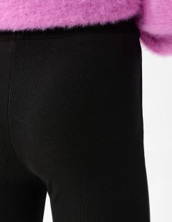 Rib Flared Legging Zwart -Kleding Verkoop 09 1098749 10