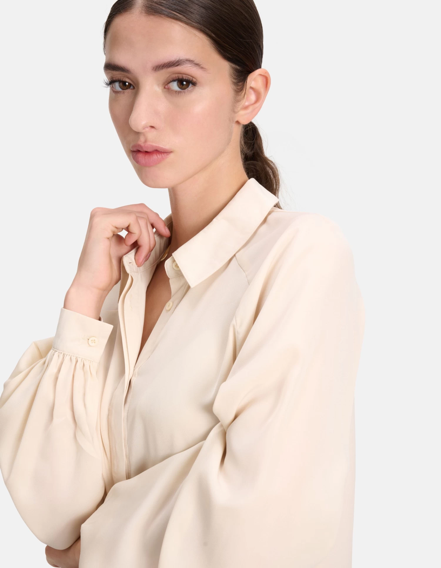 Soepelvallende Blouse Gebroken Wit 4 Soepelvallende Blouse Gebroken Wit - Afbeelding 4