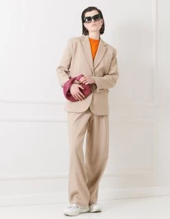 Loose Fit Pantalon Beige -Kleding Verkoop 09 1099483 83