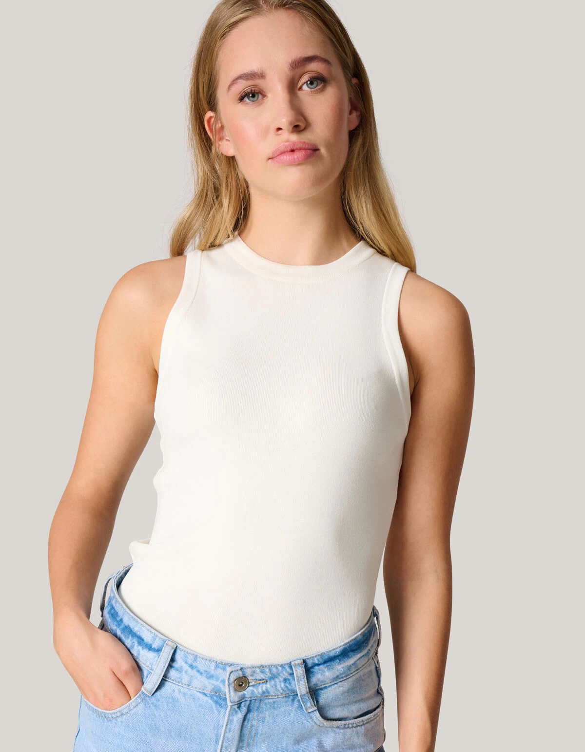 Halter Top Gebroken Wit 4 Halter Top Gebroken Wit - Afbeelding 4