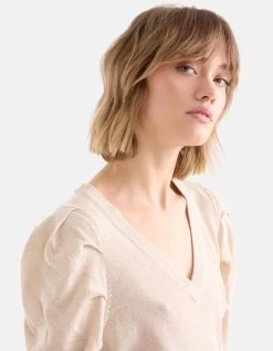 Glitter Trui Beige -Kleding Verkoop 09 1100100 83