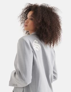 Geborduurde Blazer Lichtgrijs -Kleding Verkoop 09 1100279 13