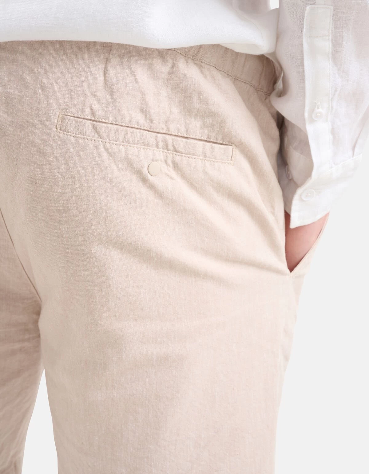 Linnen Short Beige 4 Linnen Short Beige - Afbeelding 4