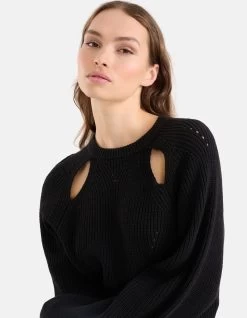 Cut Out Trui Zwart 10 Cut Out Trui Zwart -Kleding Verkoop 09 1100807 10