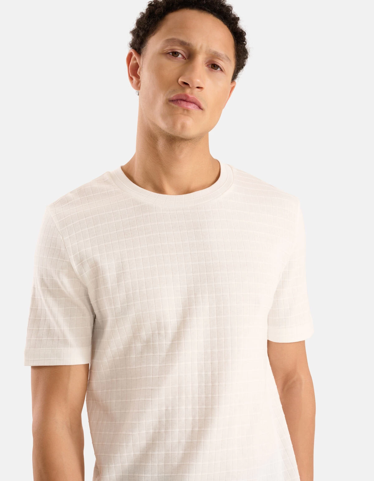 Structuur T-shirt Wit 4 Structuur T-shirt Wit - Afbeelding 4