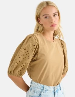 Embroidery Top Beige 11 Embroidery Top Beige -Kleding Verkoop 09 1101271 83