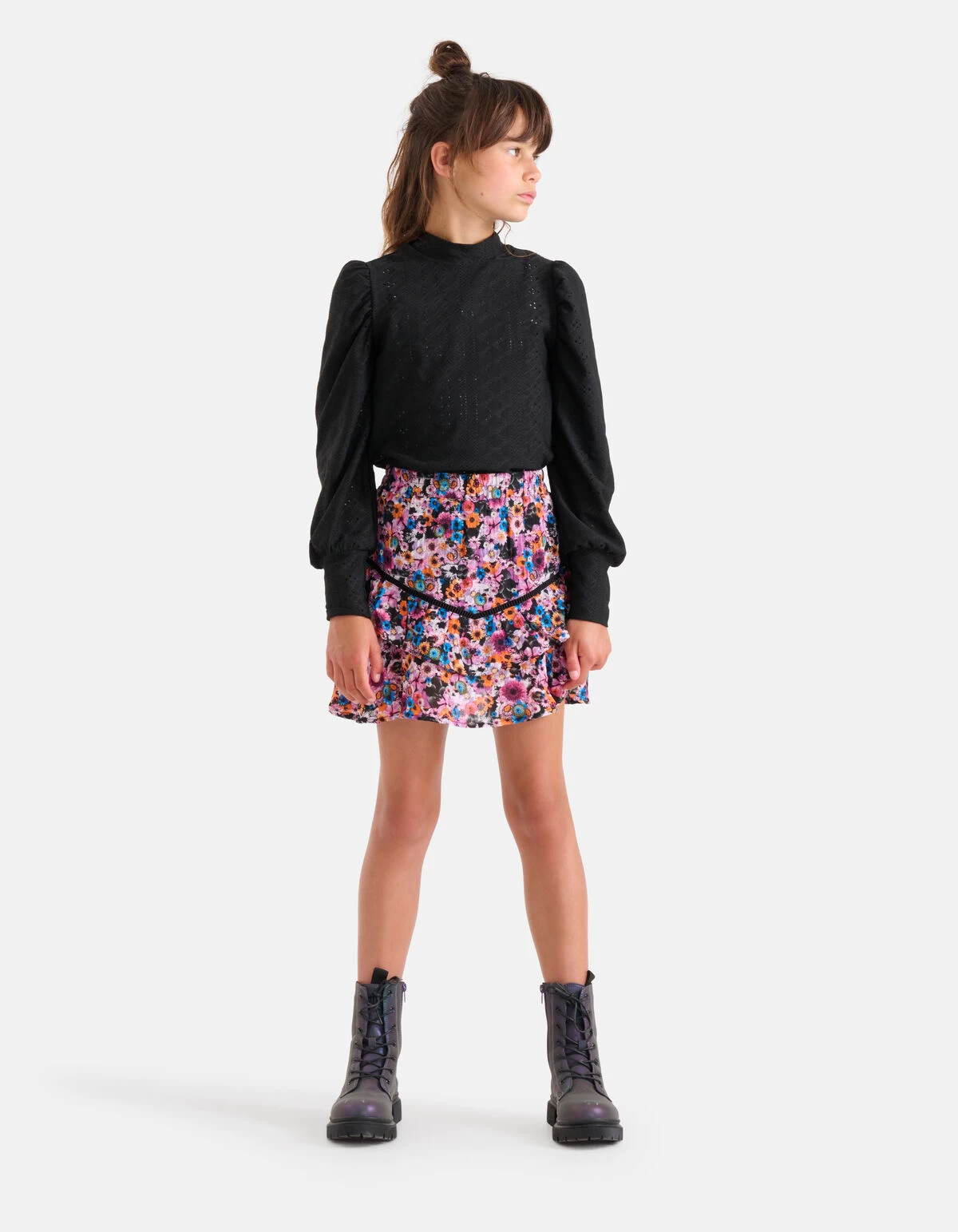 Embroidery Top Zwart 4 Embroidery Top Zwart - Afbeelding 4