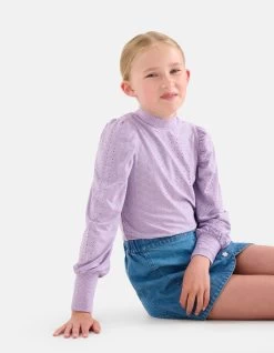 Embroidery Top Paars -Kleding Verkoop 09 1101395 51