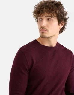Diagonaal Trui Bordeaux -Kleding Verkoop 09 1101673 72