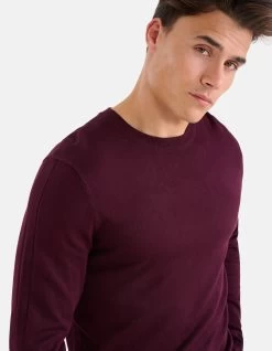 Crewneck Trui Bordeaux -Kleding Verkoop 09 1101677 72
