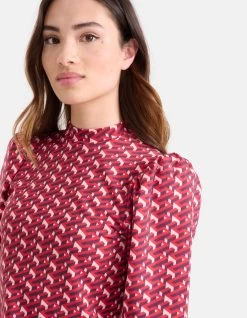 Grafische Travel Top Rood -Kleding Verkoop 09 1101705 99