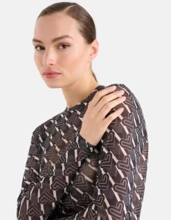 Mesh Top Zwart/Wit 10 Mesh Top Zwart/Wit -Kleding Verkoop 09 1101800 4