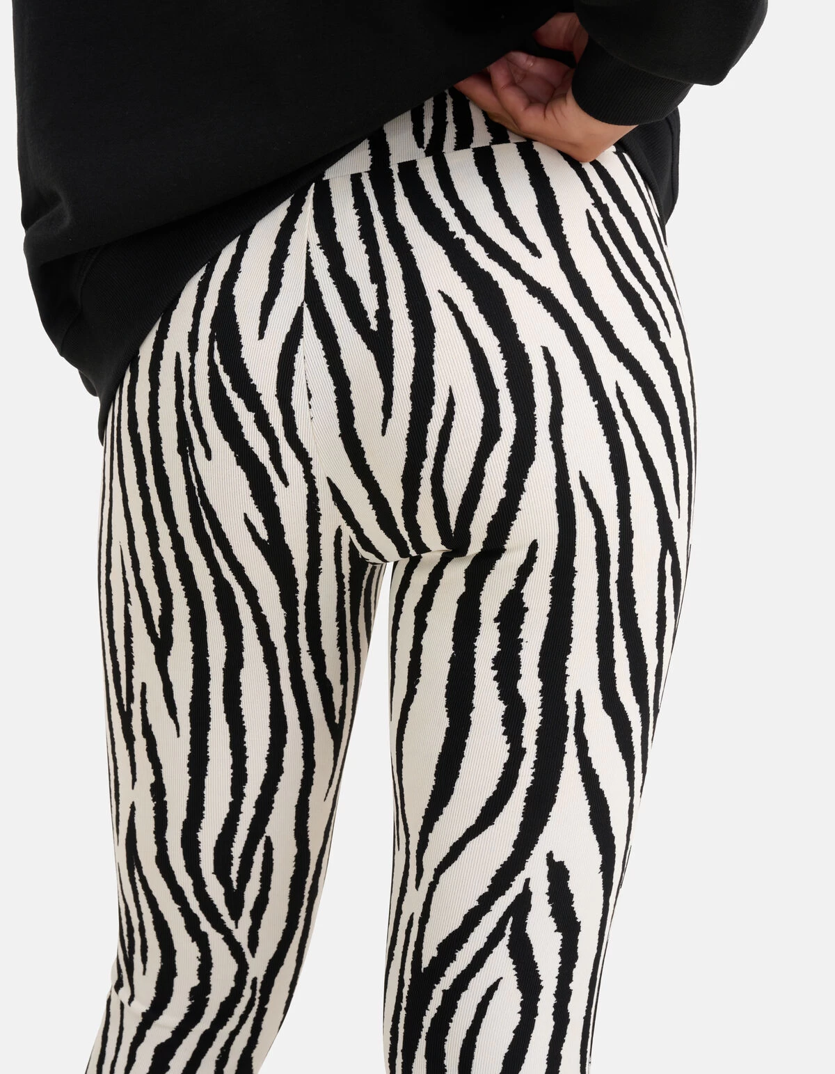 Zebra Print Legging Zwart/Wit 4 Zebra Print Legging Zwart/Wit - Afbeelding 4