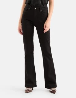 Flared Rinsed Denim Jeans Zwart 16 Flared Rinsed Denim Jeans Zwart -Kleding Verkoop 10 1100884 10