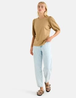 Embroidery Top Beige 15 Embroidery Top Beige -Kleding Verkoop 10 1101271 83