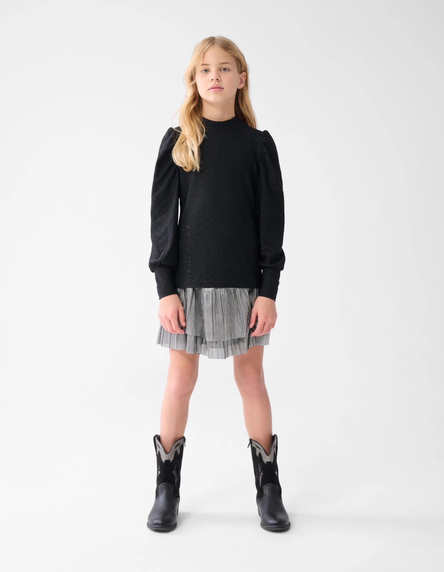 Embroidery Top Zwart 8 Embroidery Top Zwart - Afbeelding 8