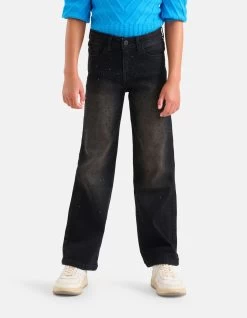 Strass Wide Leg Jeans Zwart -Kleding Verkoop 10 1101467 10