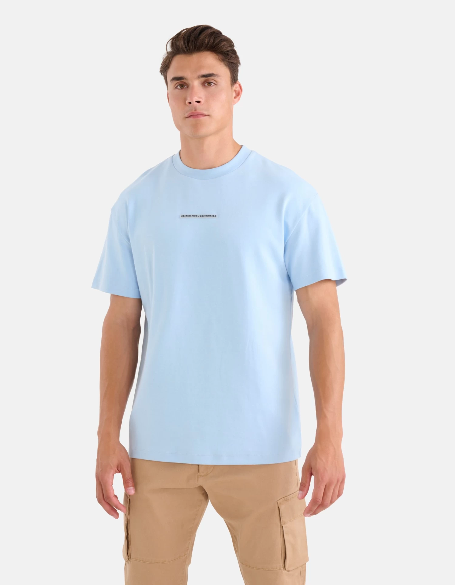 Badge T-shirt Lichtblauw 8 Badge T-shirt Lichtblauw - Afbeelding 8