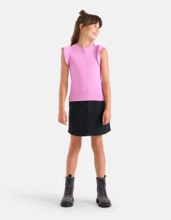 Ruffle Rib Top Paars -Kleding Verkoop 10 1101843 71