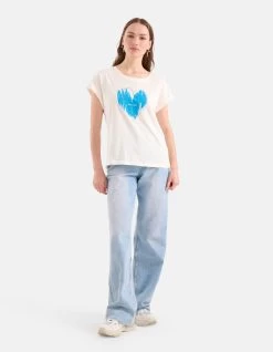 Print T-shirt Blauw -Kleding Verkoop 10 1101941 51