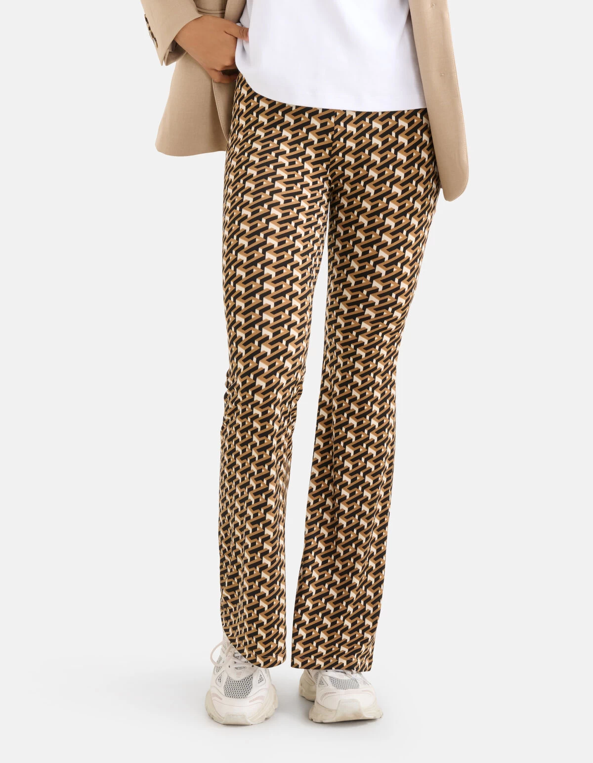 Flared Broek Bruin 8 Flared Broek Bruin - Afbeelding 8