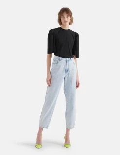 Crinkle Top Zwart -Kleding Verkoop 11 1101113 10