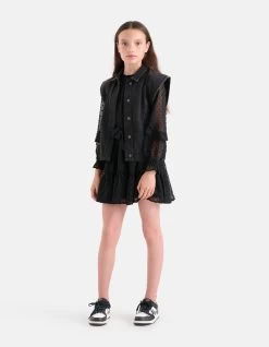 Chiffon Dot Jurk Zwart -Kleding Verkoop 11 1101586 10