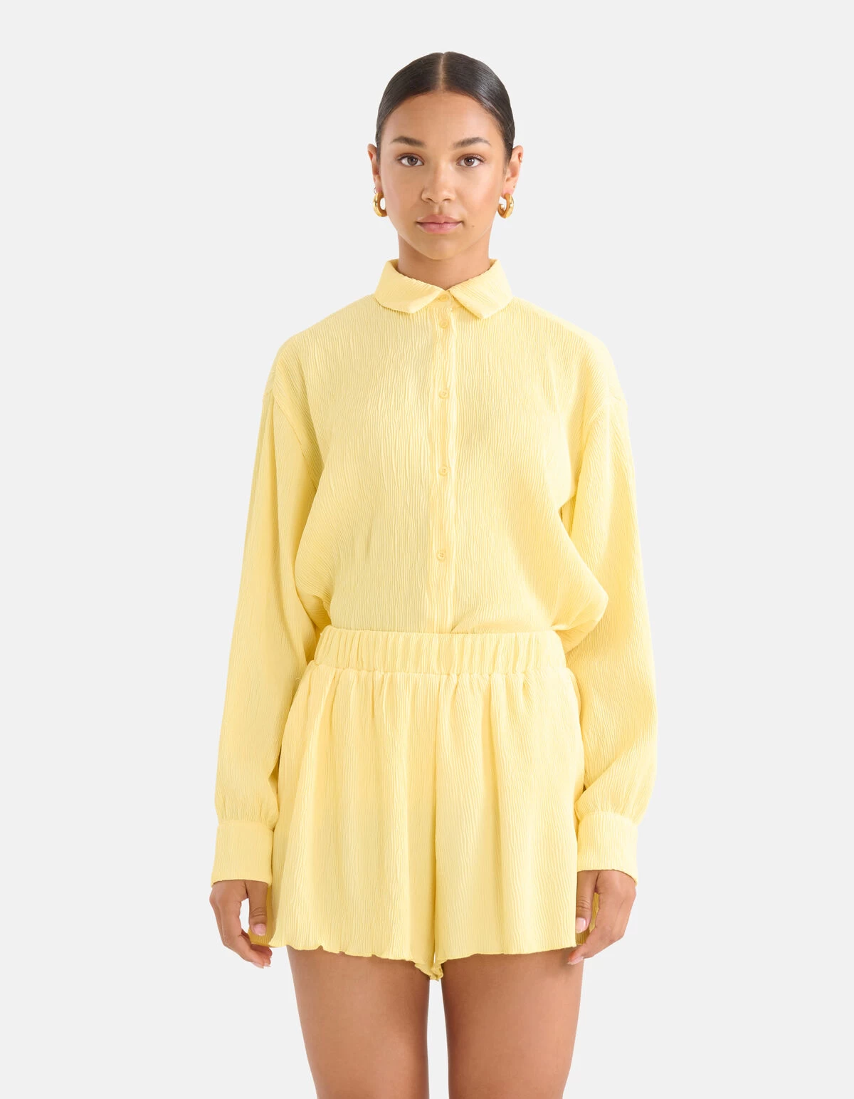 Crinkle Short Geel 9 Crinkle Short Geel - Afbeelding 9