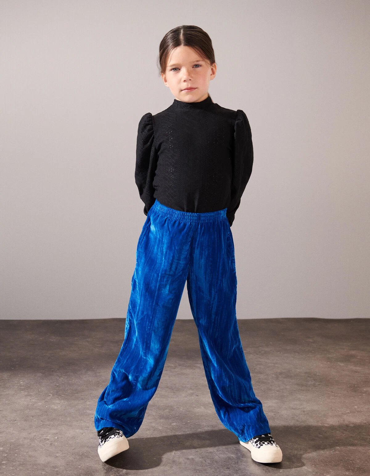 Velvet Wide Leg Broek Blauw 9 Velvet Wide Leg Broek Blauw - Afbeelding 9