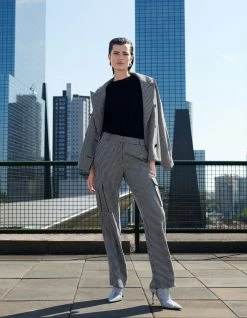 Pied-De-Poule Cargo Broek Zwart/Wit -Kleding Verkoop 12 1101400 4